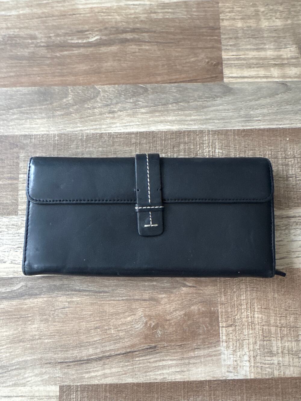 Vintage Ann Taylor Black 100% Leather Wallet